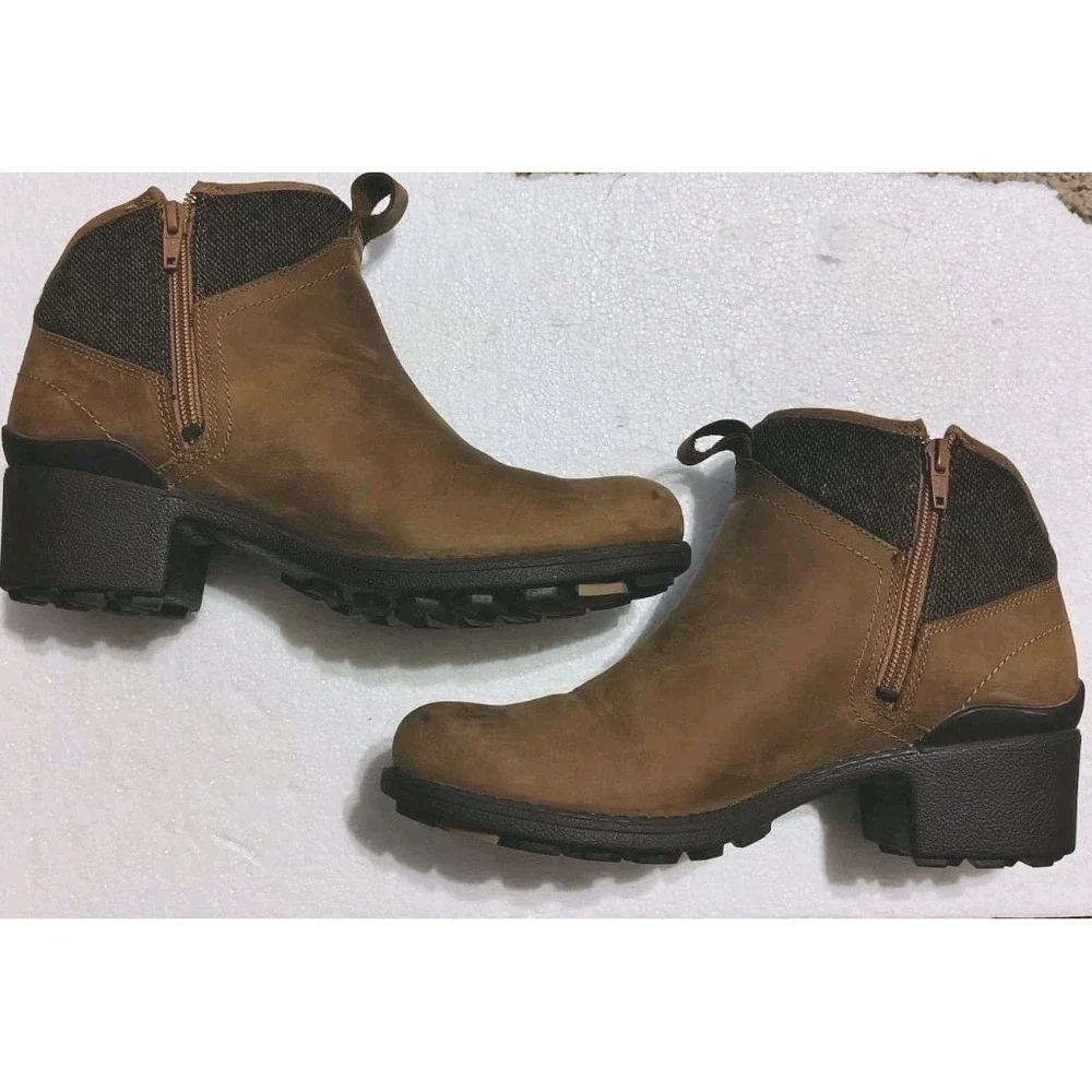 Merrell Wool Blend Chateau Mid Pull Waterproof Boots Women's Sz Brown 8.5 - Picture 1 of 7